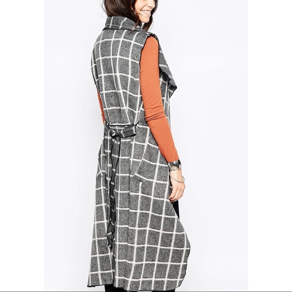 ASOS Midi Wrap Vest with Waist Tie - Picture 2 of 5